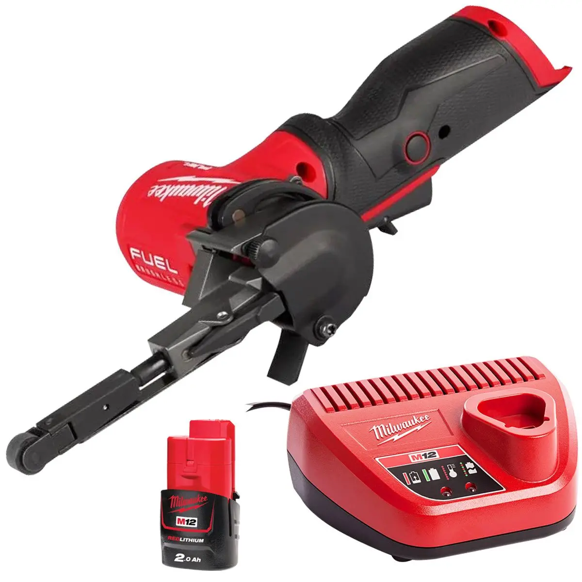 Milwaukee M12fbfl10-0 12V Fuel Brushless 10Mm Band File With 1 X 2.0Ah Battery & Charger 1
