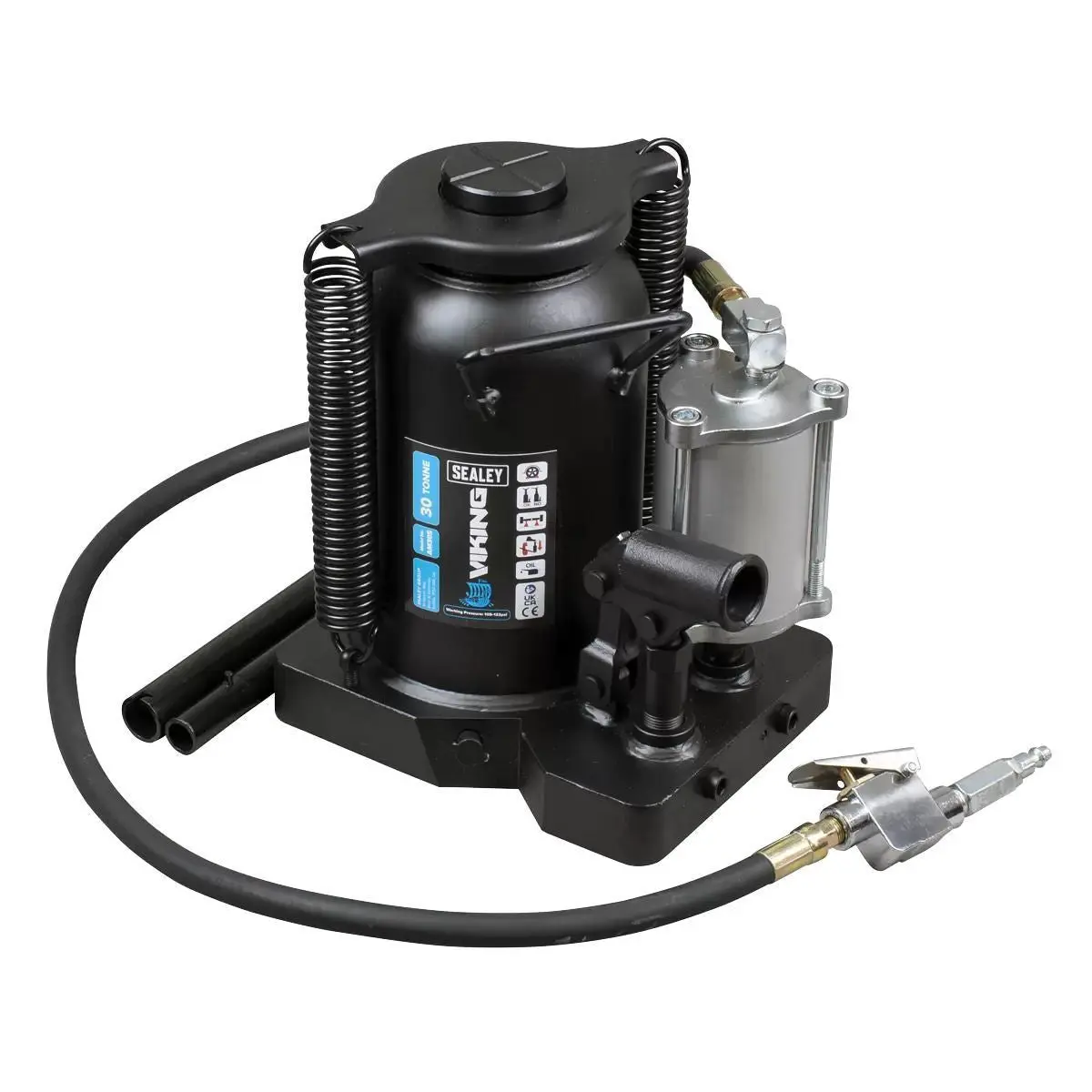 Sealey Am30s Viking 30 Tonne Manual/Air Hydraulic Bottle Jack High Capacity Lifting Power 1