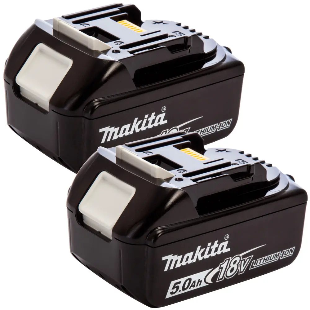 Makita Bl1850b 18V Lxt Li-Ion 5.0Ah Genuine Battery 196673-6 Twin Pack 1