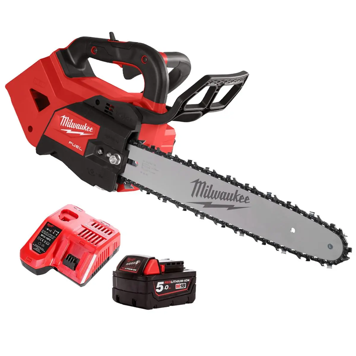 Milwaukee M18fthchs35-0 18V Fuel Brushless 35Cm Top Handle Chainsaw With 1 X 5.0Ah Battery & Charger 1