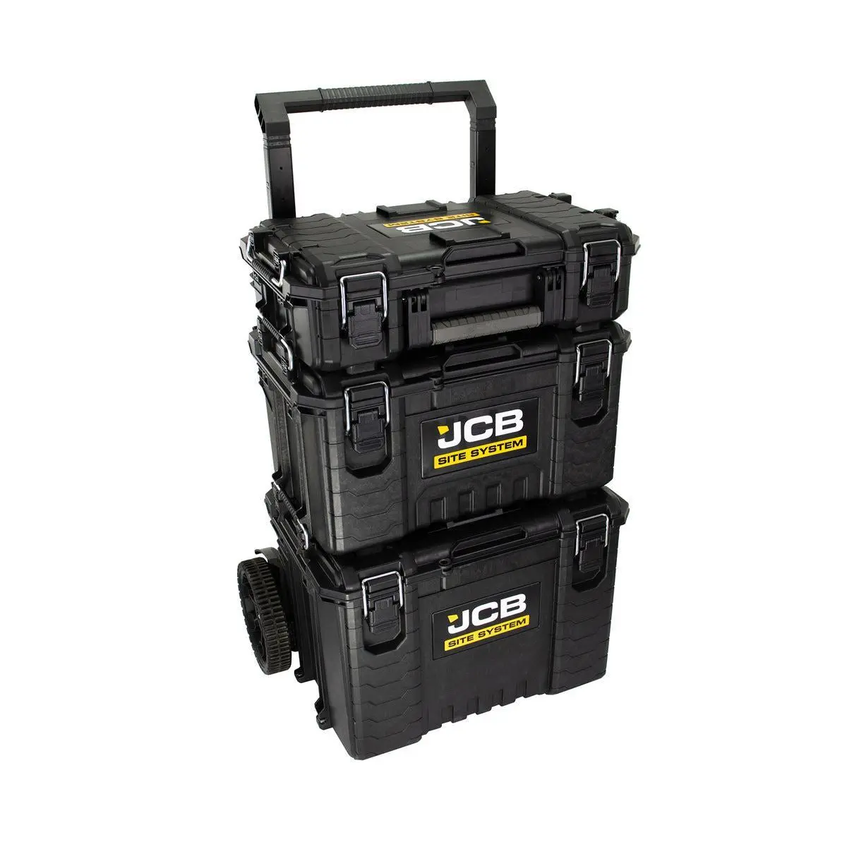 Jcb Sitesys-St 3-Piece Modular Tool Storage System With Cart, Tool Box & Organiser Case With Heavy Duty Wheels 1