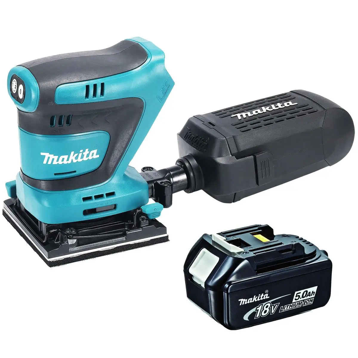 Makita Dbo480z 18V Finishing Sander With 1 X 5.0Ah Battery 1