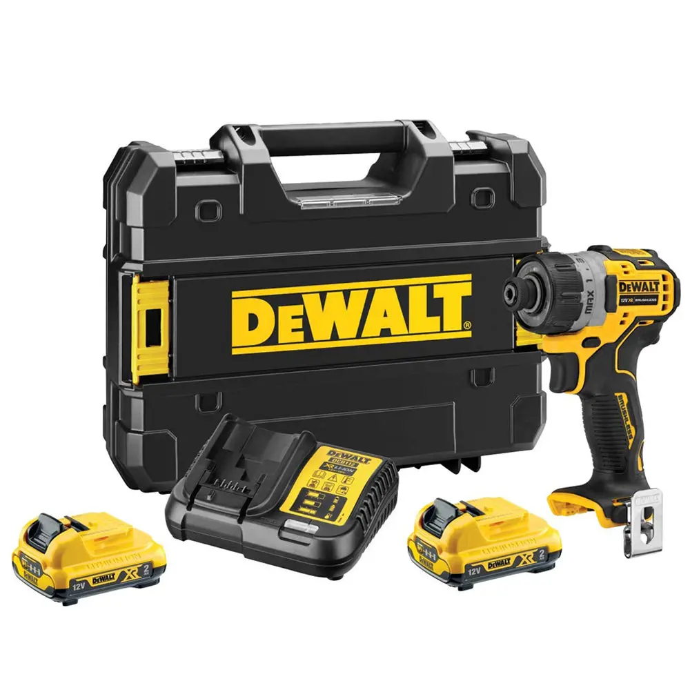 Dewalt Dcf601d2 12V Brushless Sub Compact Screwdriver With 2 X 2.0Ah Batteries Charger & Case 1