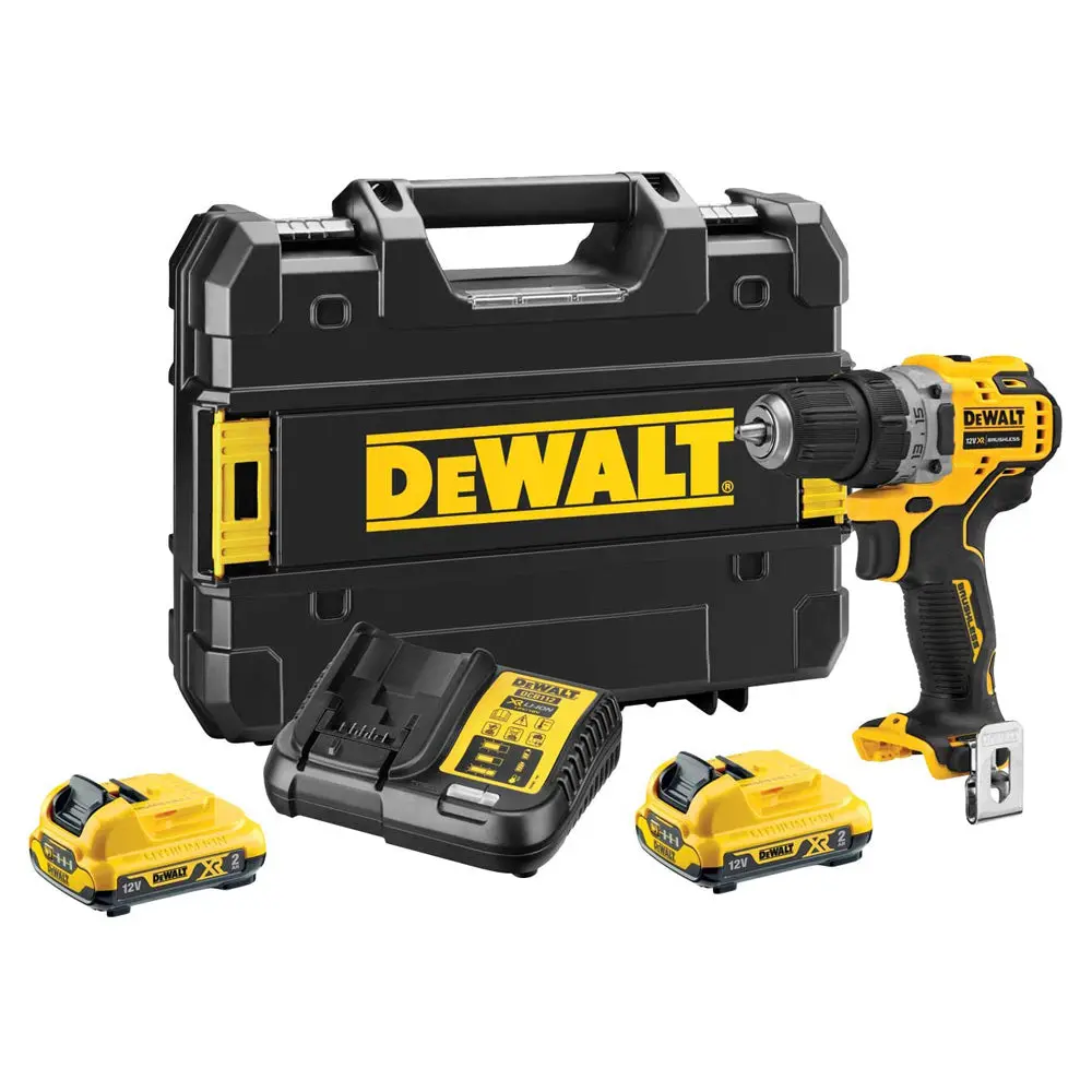 Dewalt Dcd701d2 12V Xr Brushless Compact Drill Driver With 2 X 2.0Ah Battery Charger & Case 1