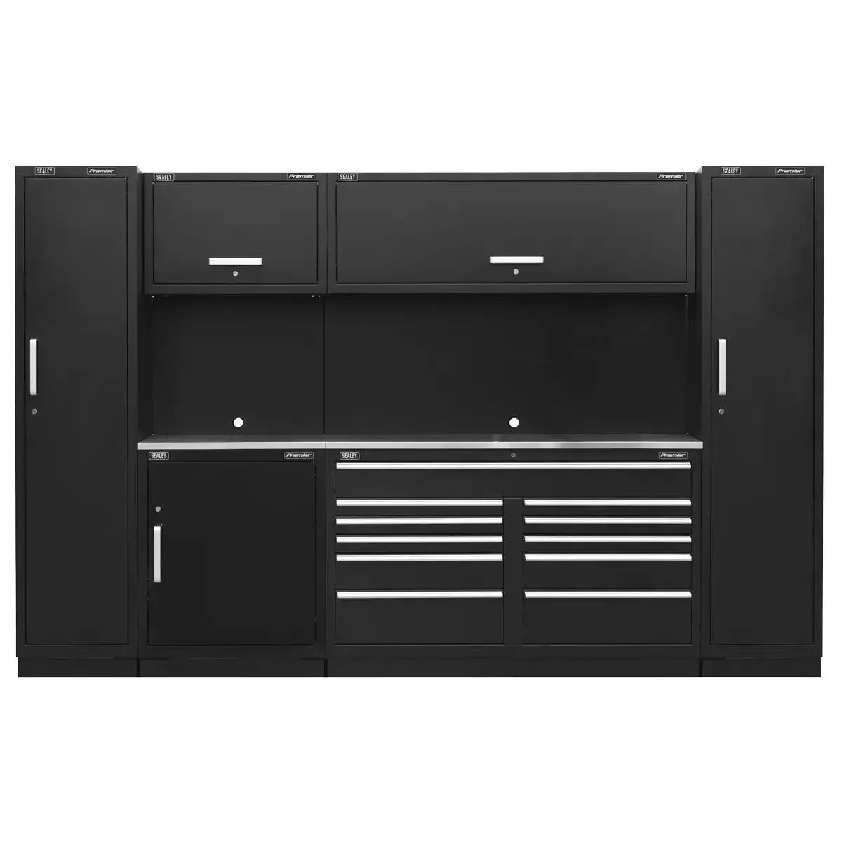 Sealey Apmscombo7ss Premier 3.55M Storage System Stainless Worktop 1