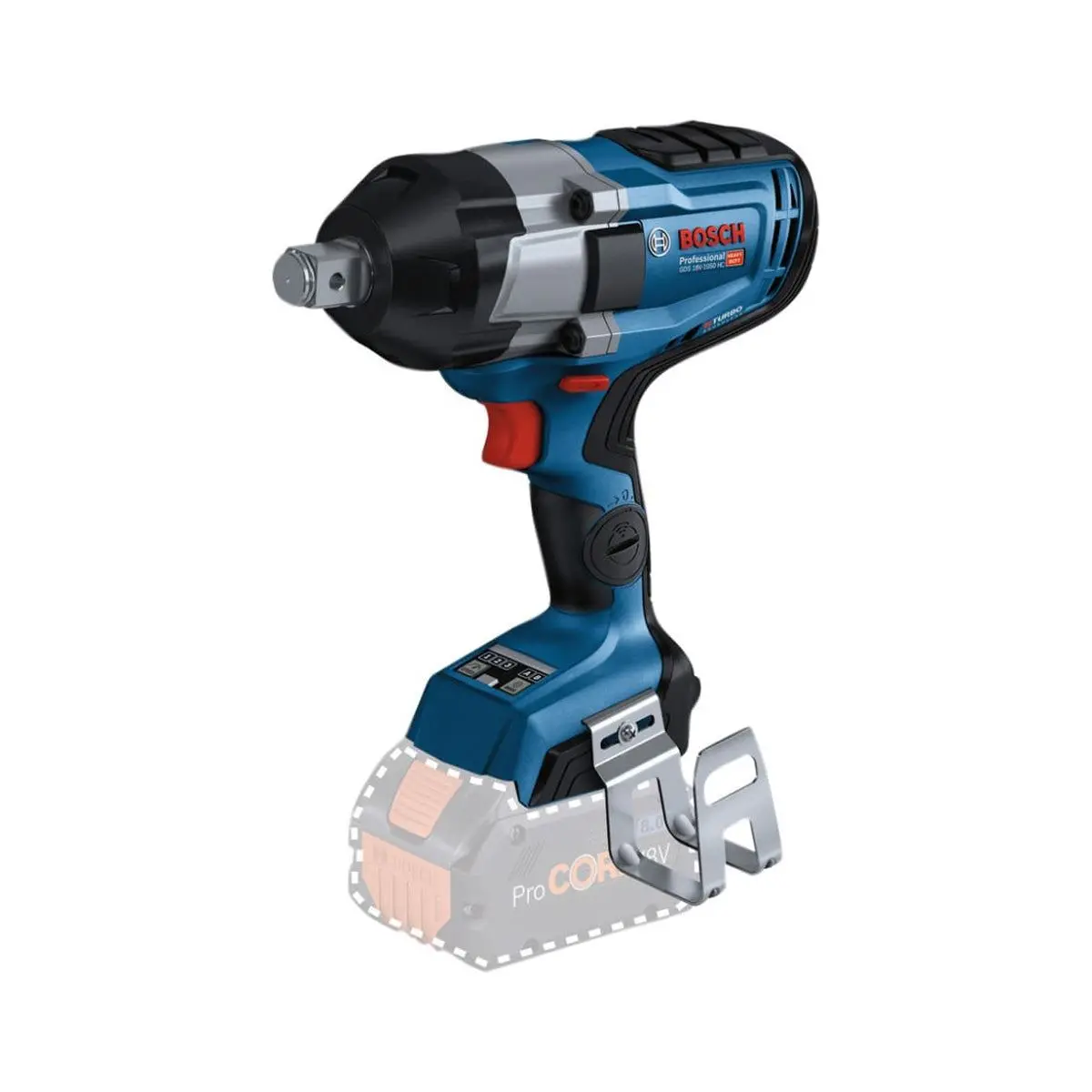 Bosch Gds 18V-1050 Hc 3/4In Professional Biturbo Impact Wrench Body Only 06019J8200 1