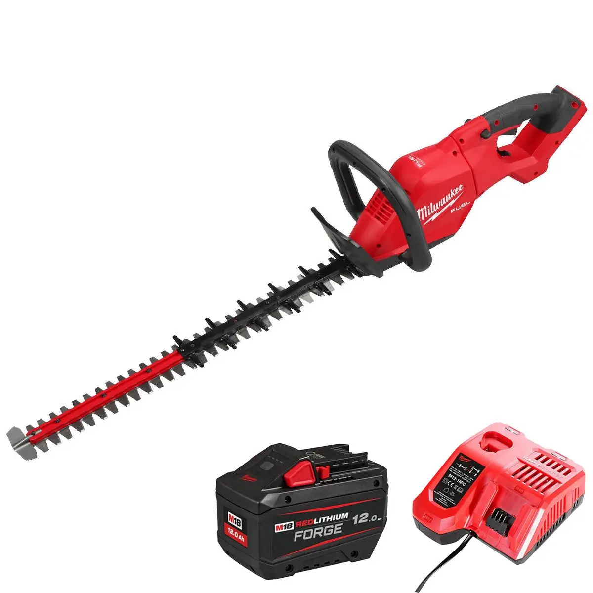 Milwaukee M18fhet60g2-0 18V Fuel Brushless 60Cm Hedge Trimmer With 1 X 12.0Ah Battery & Charger 1
