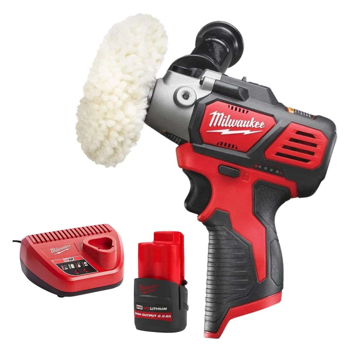 Milwaukee M12bps-0 12V Compact Polisher / Sander With 1 X 2.5Ah Battery & Charger 1