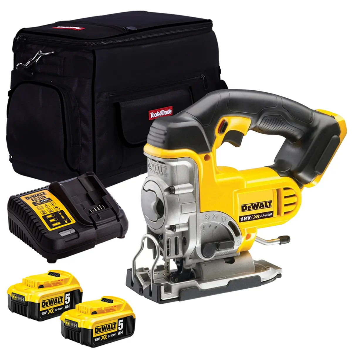 Dewalt Dcs331n 18V Cordless Jigsaw With 2 X 5.0Ah Batteries & Charger In Bag 1