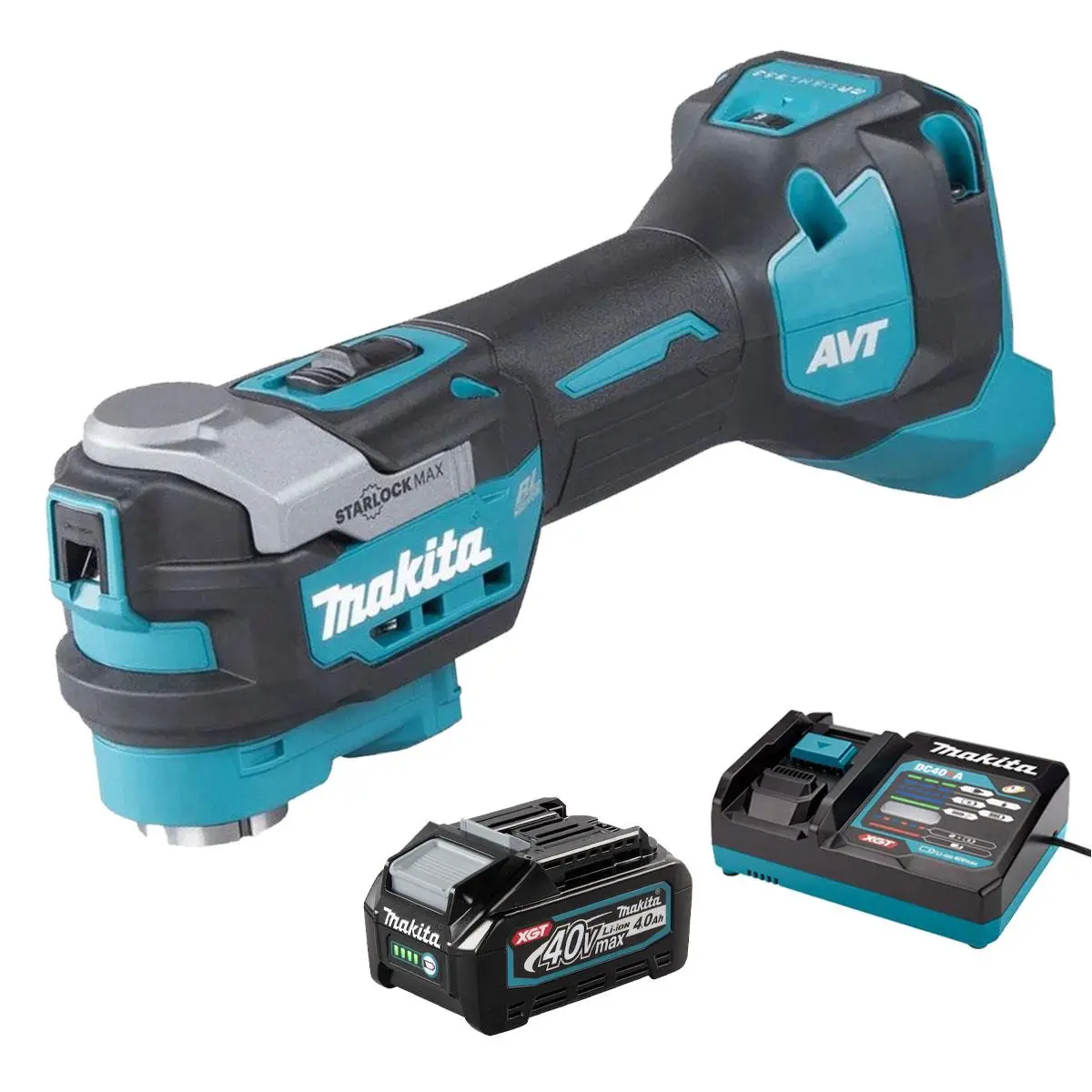 Makita Tm001gz 40V Max Xgt Brushless Multi Tool With 1 X 4.0Ah Battery & Charger 1