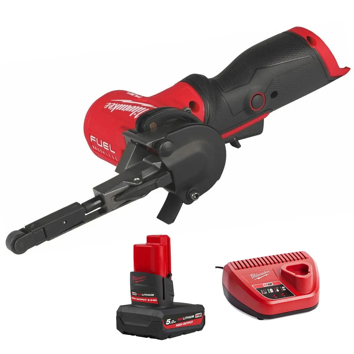 Milwaukee M12fbfl10-0 12V Brushless 10Mm Band File With 1 X 5.0Ah Battery & Charger 1