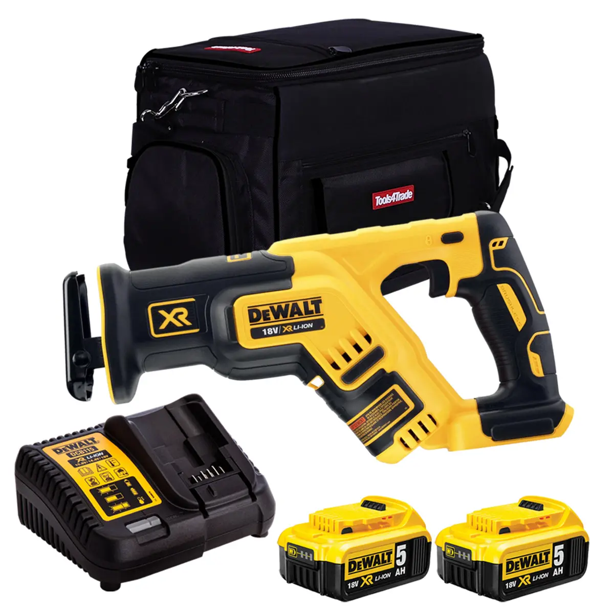 Dewalt Dcs367n 18V Brushless Reciprocating Saw With 2 X 5.0Ah Batteries & Charger In Bag 1