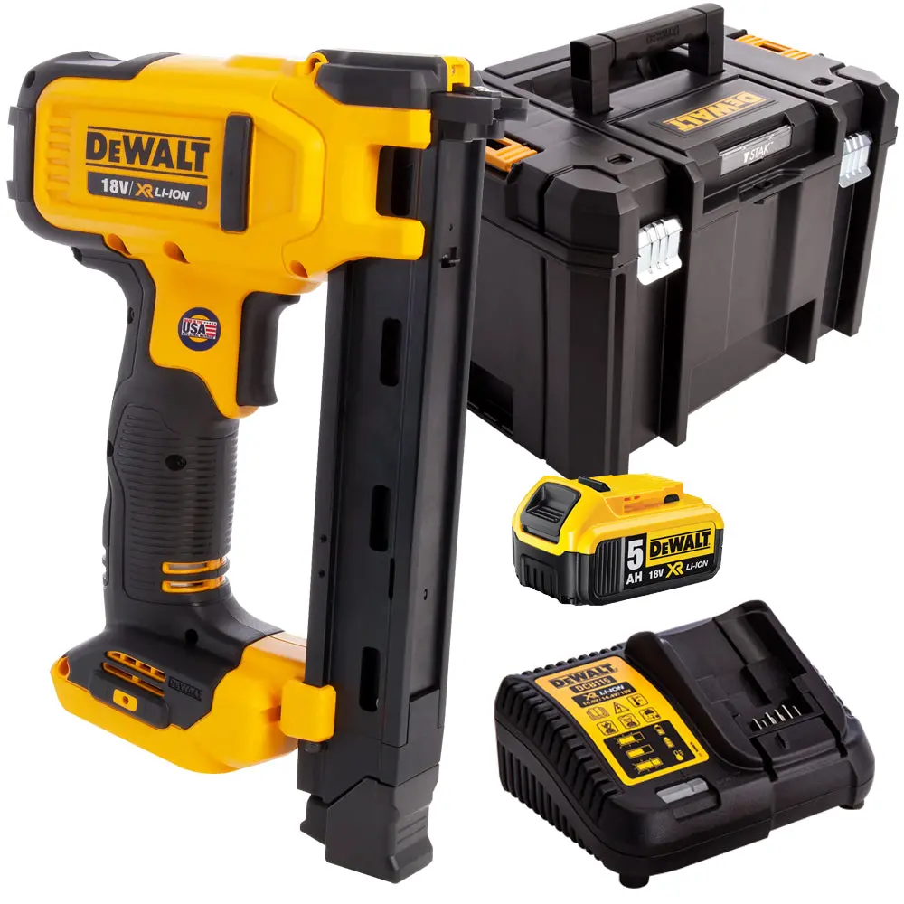 Dewalt Dcn701n 18V Electrician Stapler With 1 X 5.0Ah Battery & Charger In Case 1