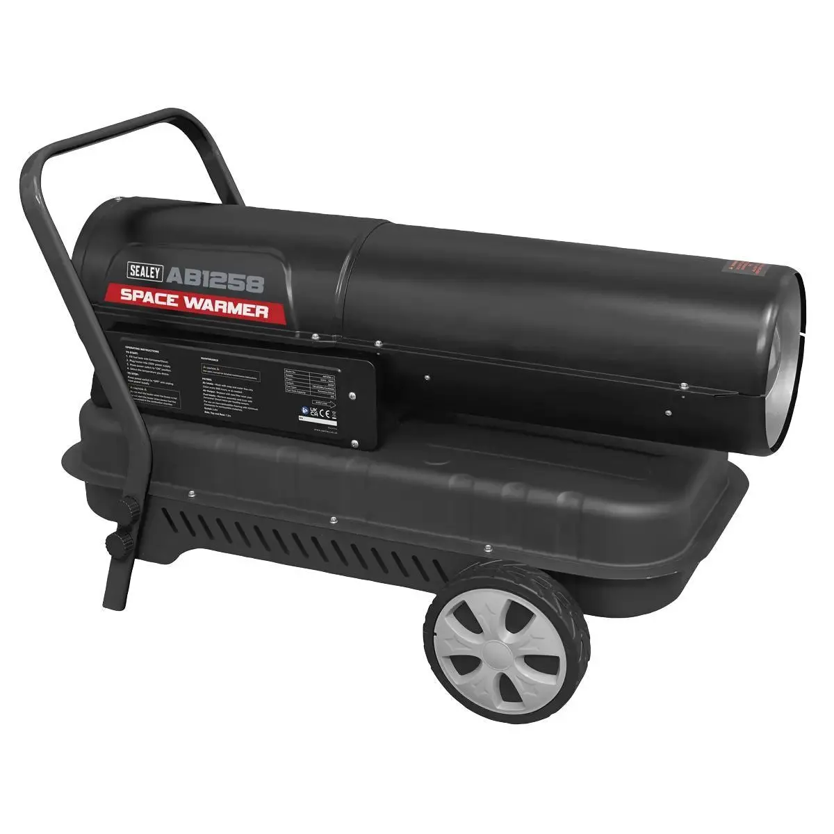 Sealey Ab1258 50L Space Warmer Kerosene Diesel Heater 230V/340W 1