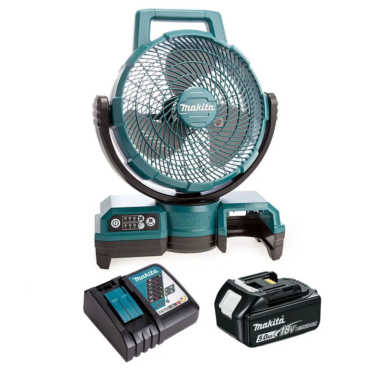 Makita Dcf203z 18V Lxt Cordless Portable Fan With 1 X 5.0Ah Battery & Charger 1