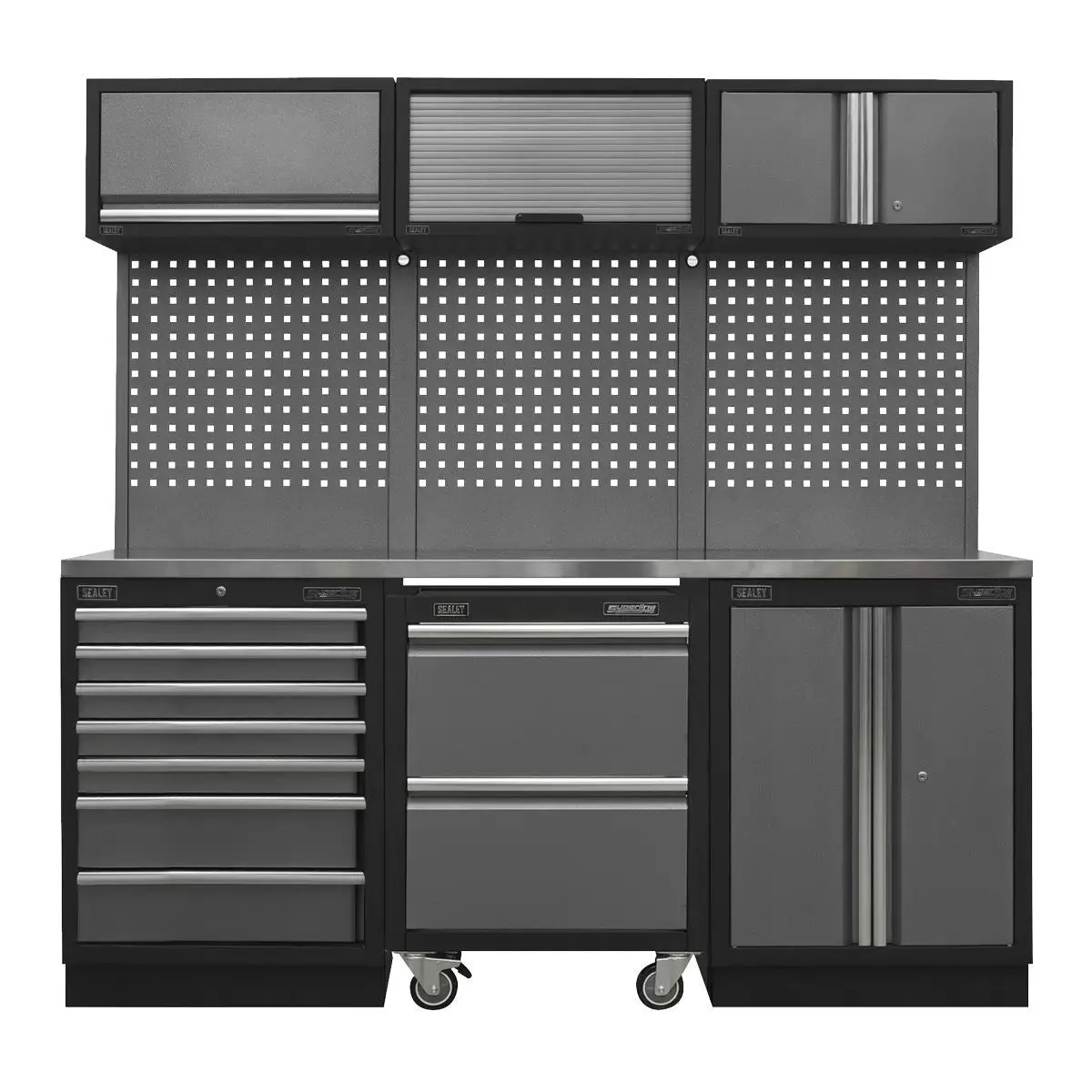 Sealey Apmsstack12ss 2.04M Storage System Stainless Steel Worktop 1