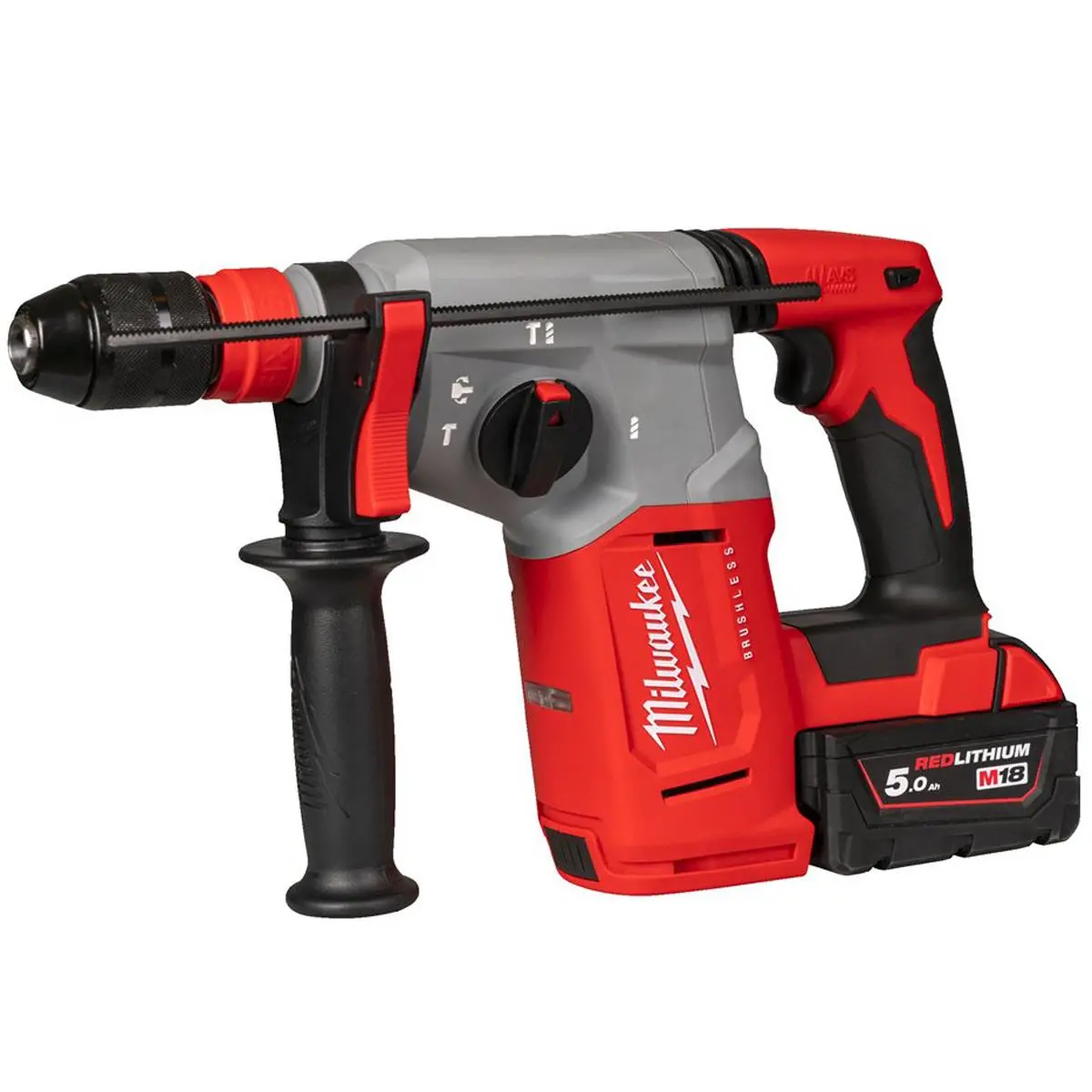 Milwaukee M18blhx100p-502P 18V M18 Brushless 4 Mode Sds-Plus Hammer Drill With 2 X 5.0Ah Battery, Charger, Drill Bits & Case 4933499039 2