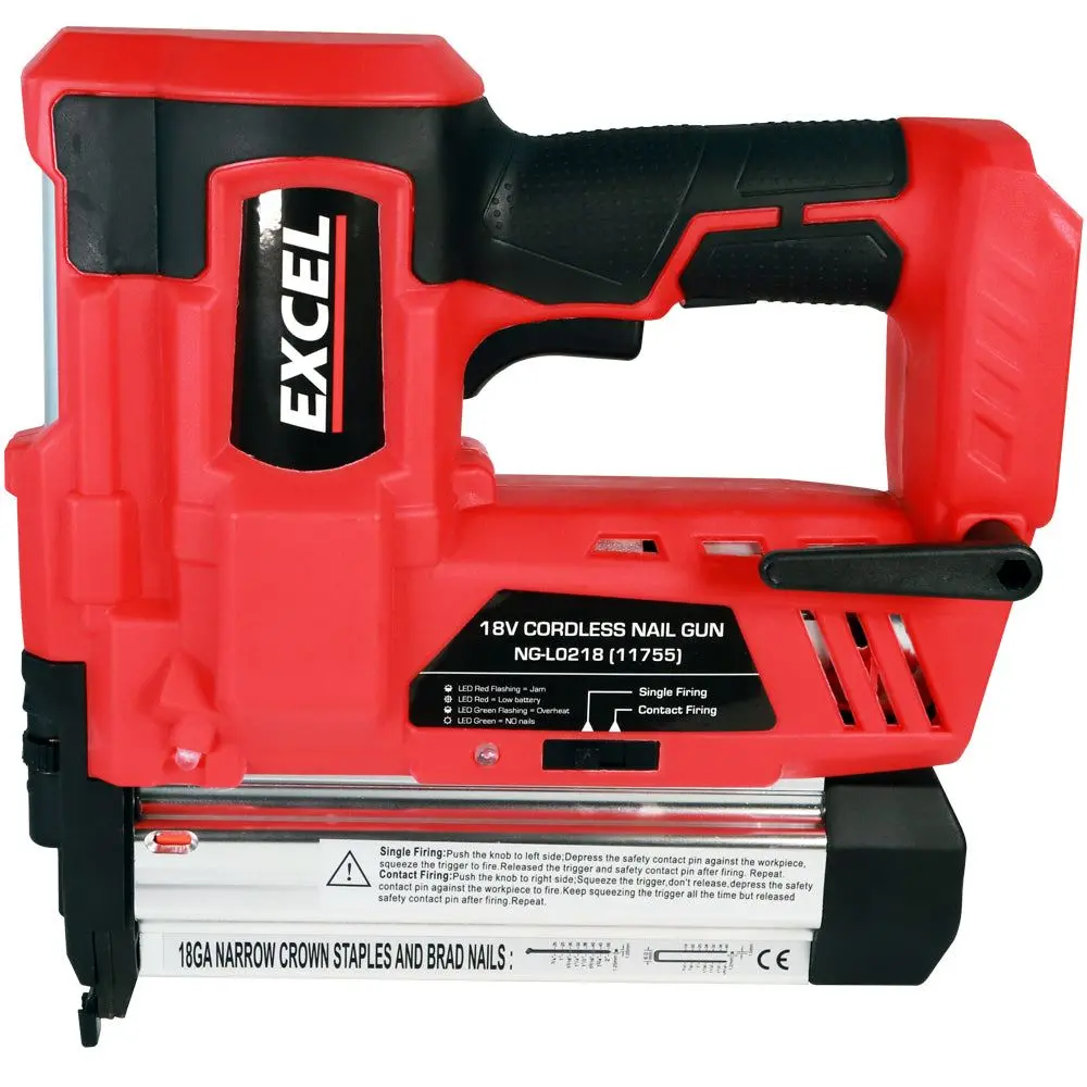 Excel 18V Cordless Second Fix Nailer With 1 X 2.0Ah Battery Charger & Bag 2