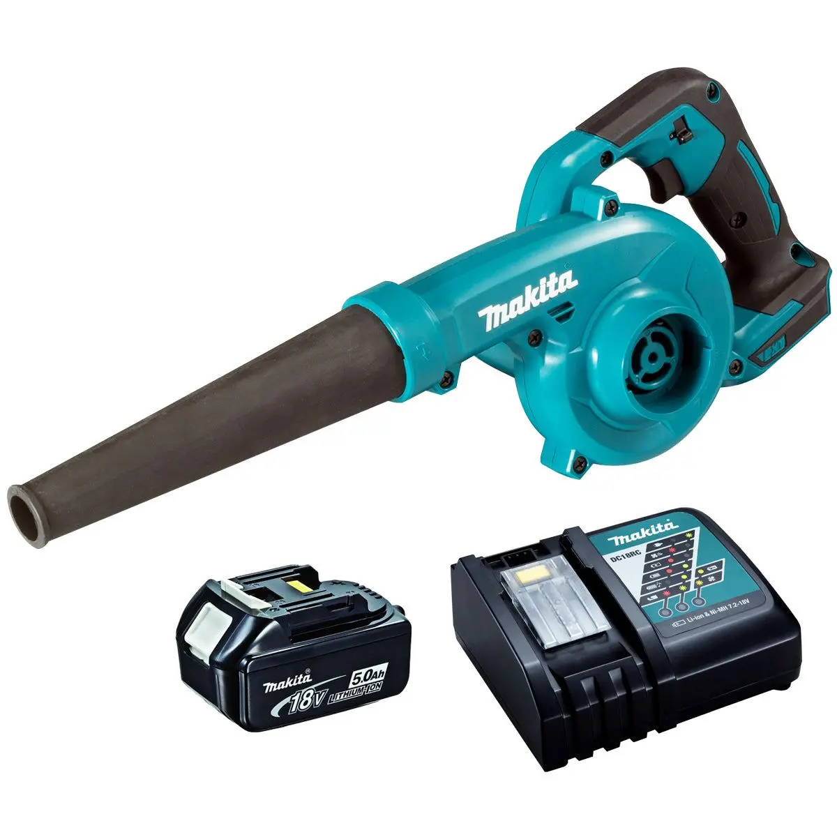Makita Dub185z 18V Lxt Cordless Blower With 1 X 5.0Ah Battery & Charger 1