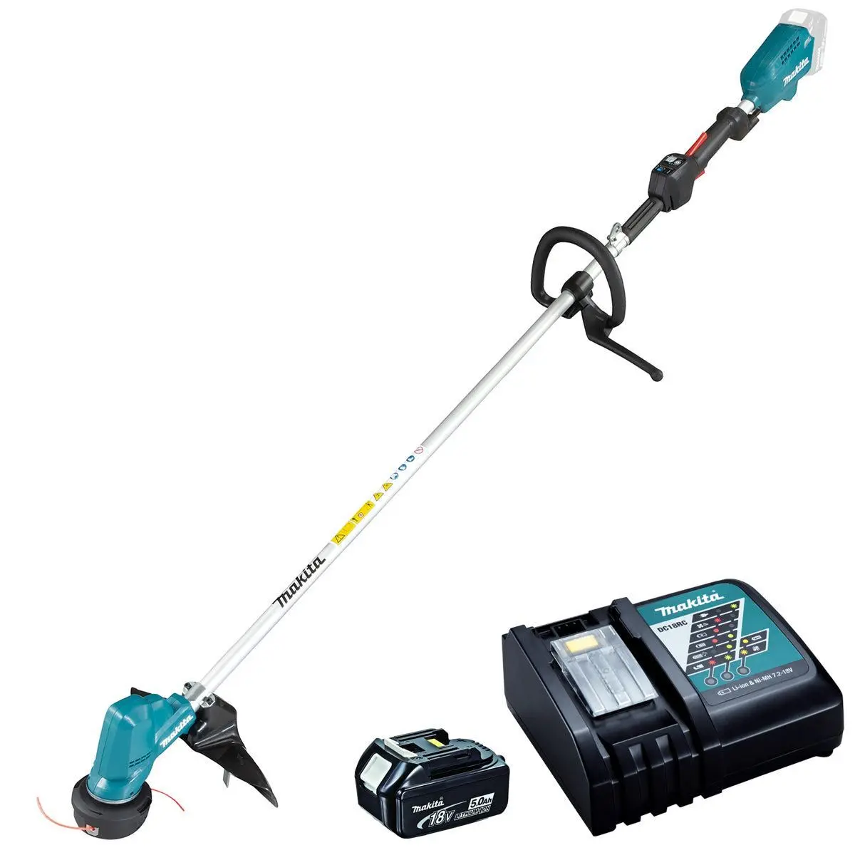 Makita Dur190lrt8 18V Lxt Brushless 30Cm Line Trimmer With 1 X 5.0Ah Battery & Charger 1