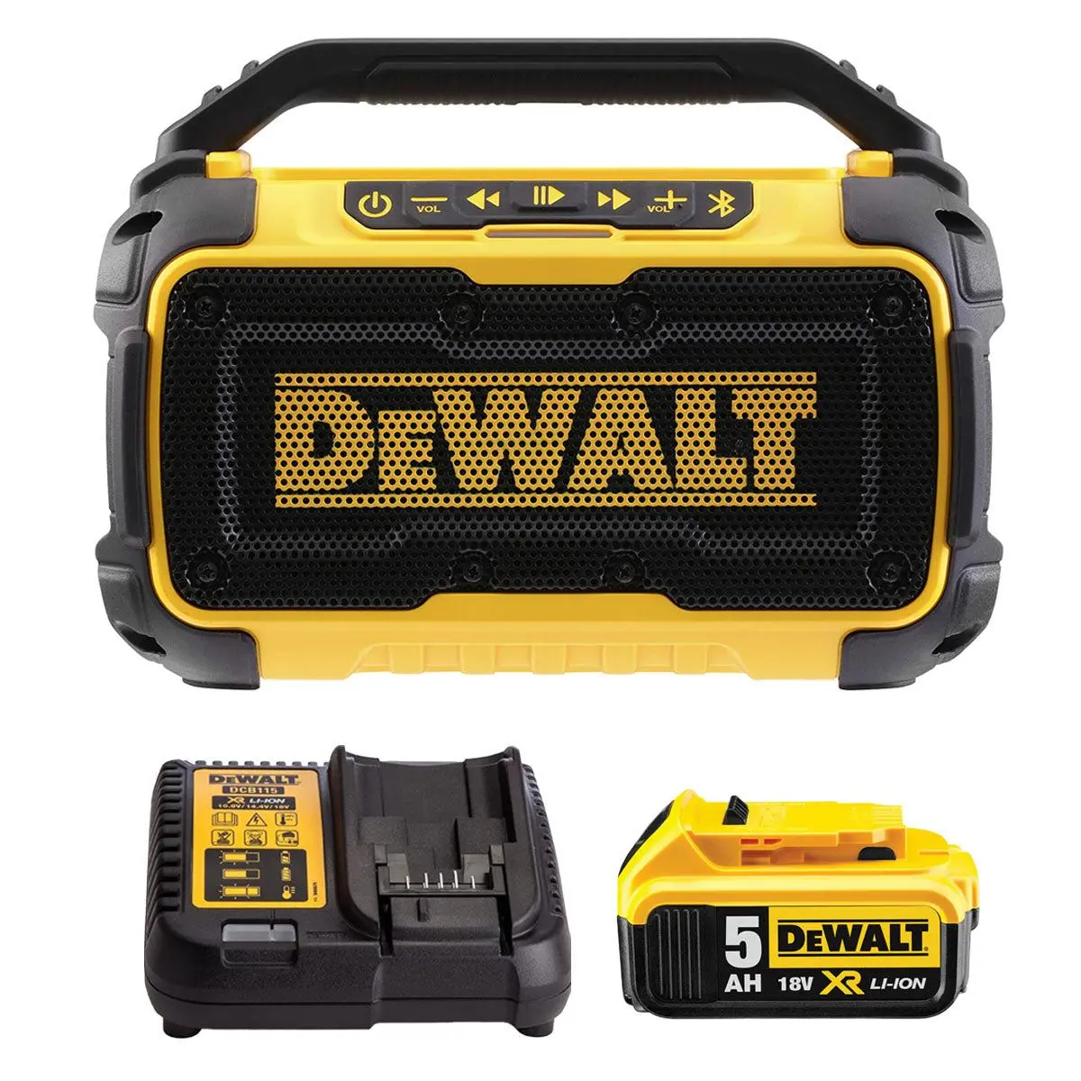 Dewalt Dcr011 10.8V/18V/54V Li-Ion Bluetooth Speaker With 1 X 5.0Ah Battery & Charger 1