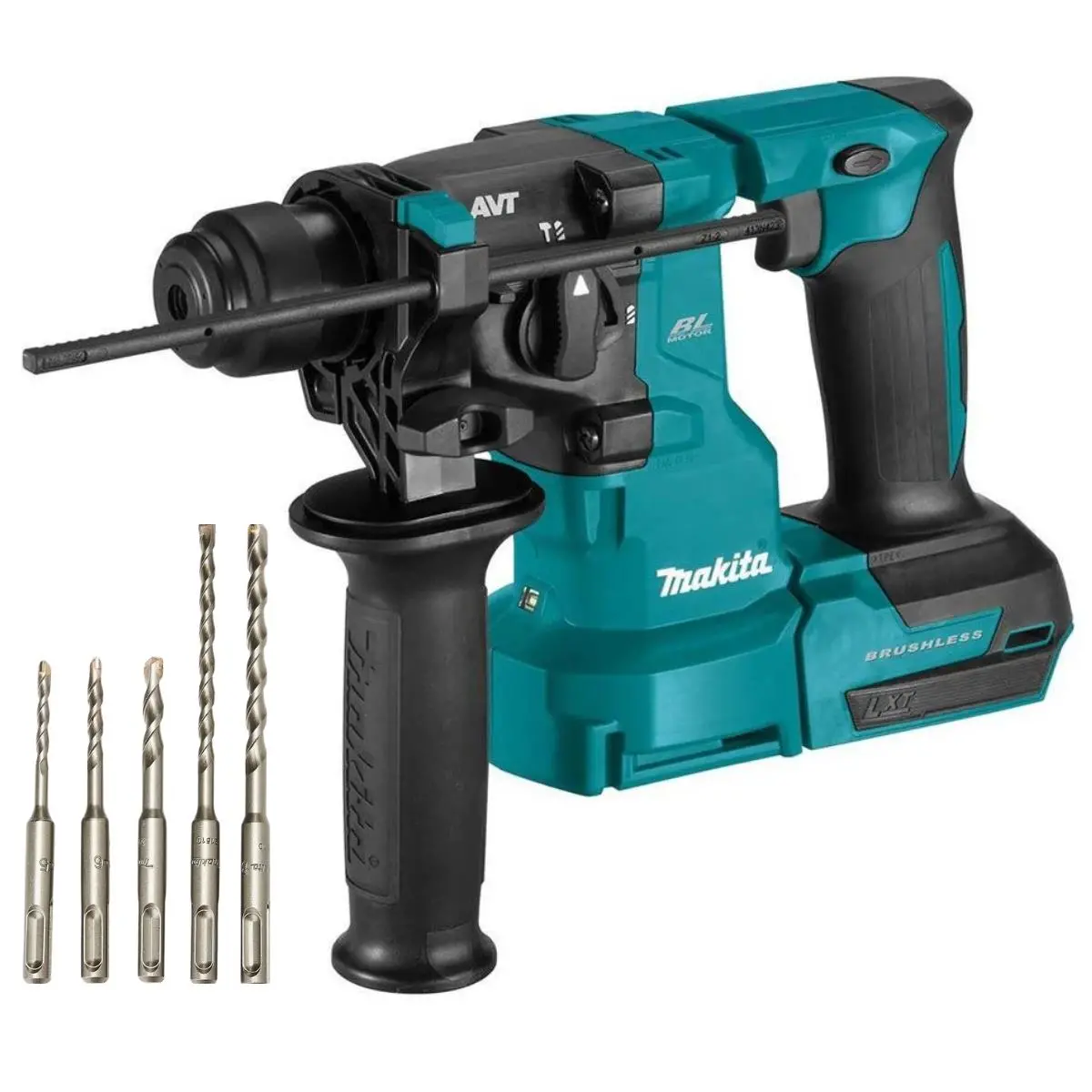 Makita Dhr183z 18V Brushless Sds+ Plus Rotary Hammer Drill With Bit Set Of 5 Piece 1