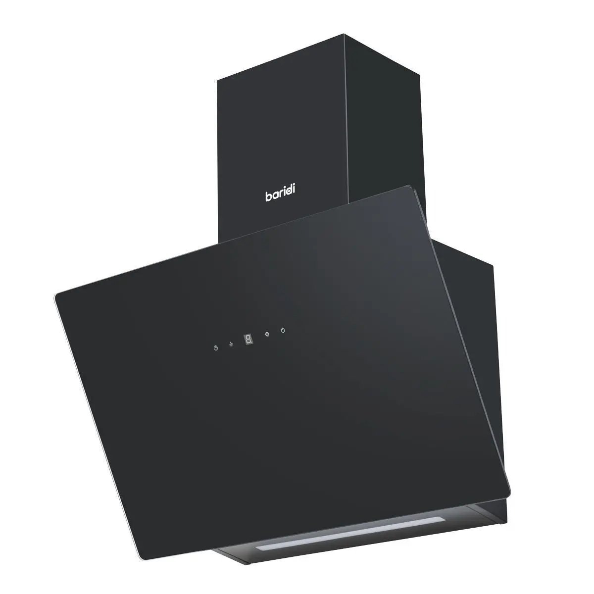 Sealey Dh105 Baridi Angled Chimney Cooker Hood With Touch Controls & Carbon Filters 60Cm Black Glass 2
