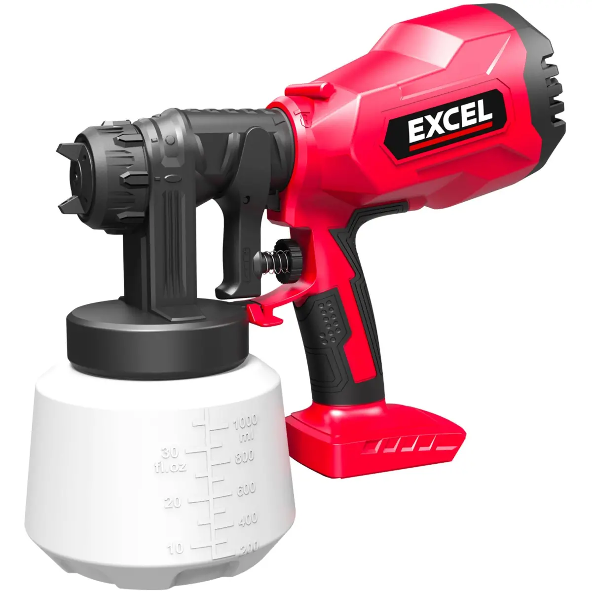 Excel 18V Cordless 1000Ml Spray Gun Body Only (Battery & Charger Not Included) 1