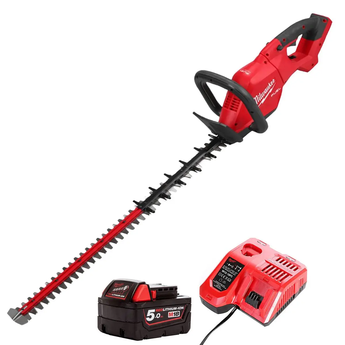 Milwaukee M18fhet75g2-0 18V Fuel Brushless 75Cm Hedge Trimmer With 1 X 5.0Ah Battery & Charger 1