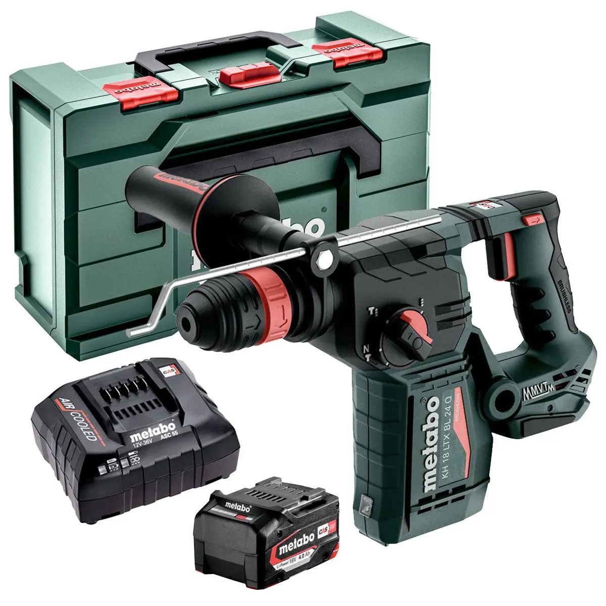 Metabo Kh 18 Ltx Bl 24 18V Brushless Sds+ Hammer Drill With 1 X 4.0Ah Battery Charger & Metabox 1