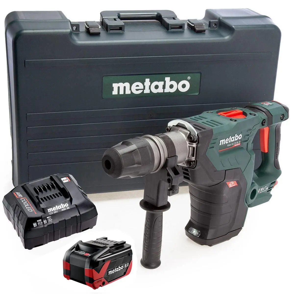 Metabo Kha 18 Ltx Bl 40 18V Brushless Sds-Max Combination Hammer Drill With 1 X 8.0Ah Battery Charger & Case 1