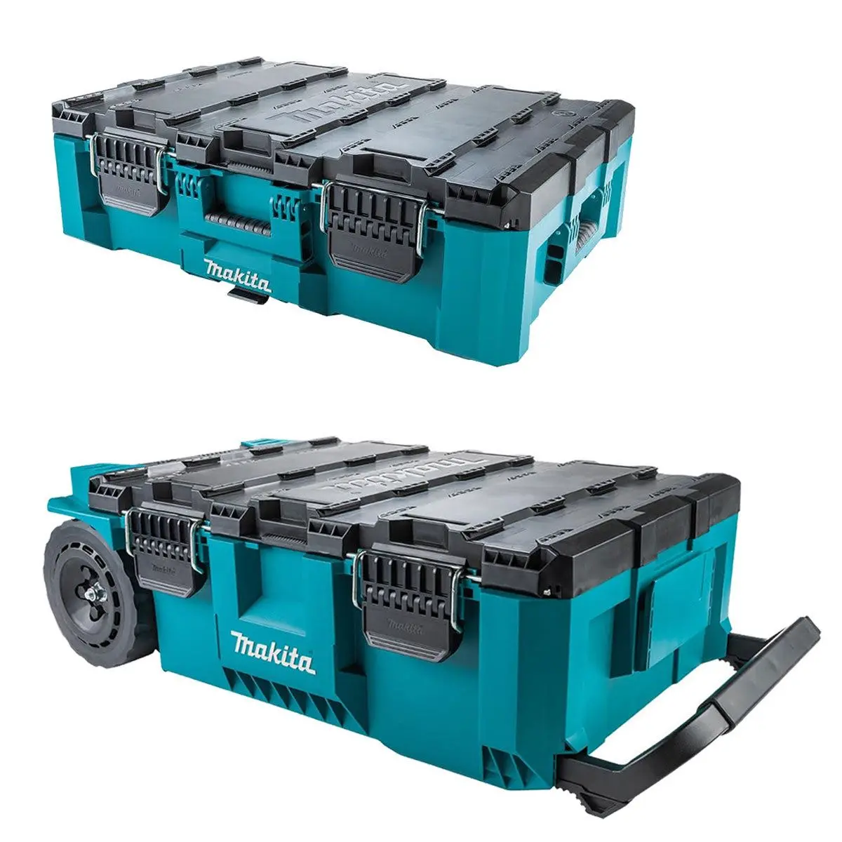 Makita Maktrak 2 Piece Modular Tool Storage Set Rolling Chest & Large Tool Box 1
