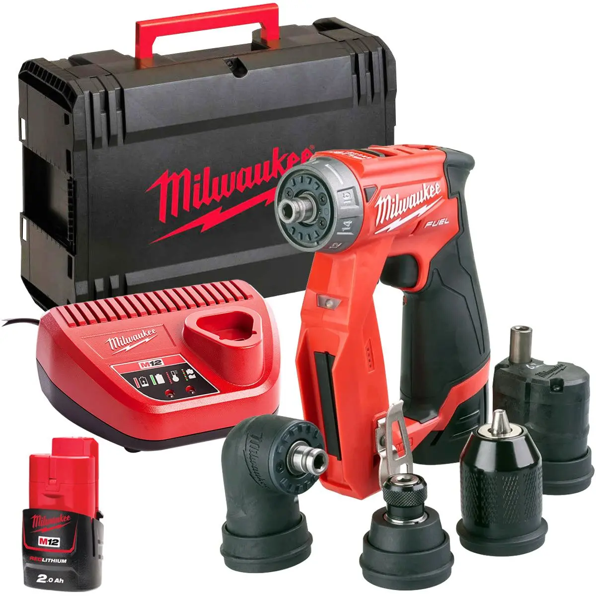 Milwaukee M12fddxkit-0X 12V Fuel Brushless Drill Driver With 1 X 2.0Ah Battery Charger & Case 1
