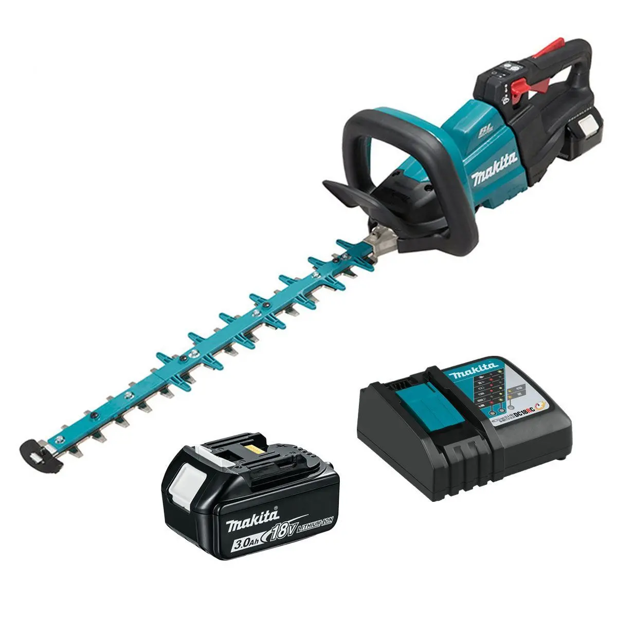 Makita Duh502z 18V Lxt 50Cm Brushless Hedge Trimmer With 1 X 3.0Ah Battery & Charger 1