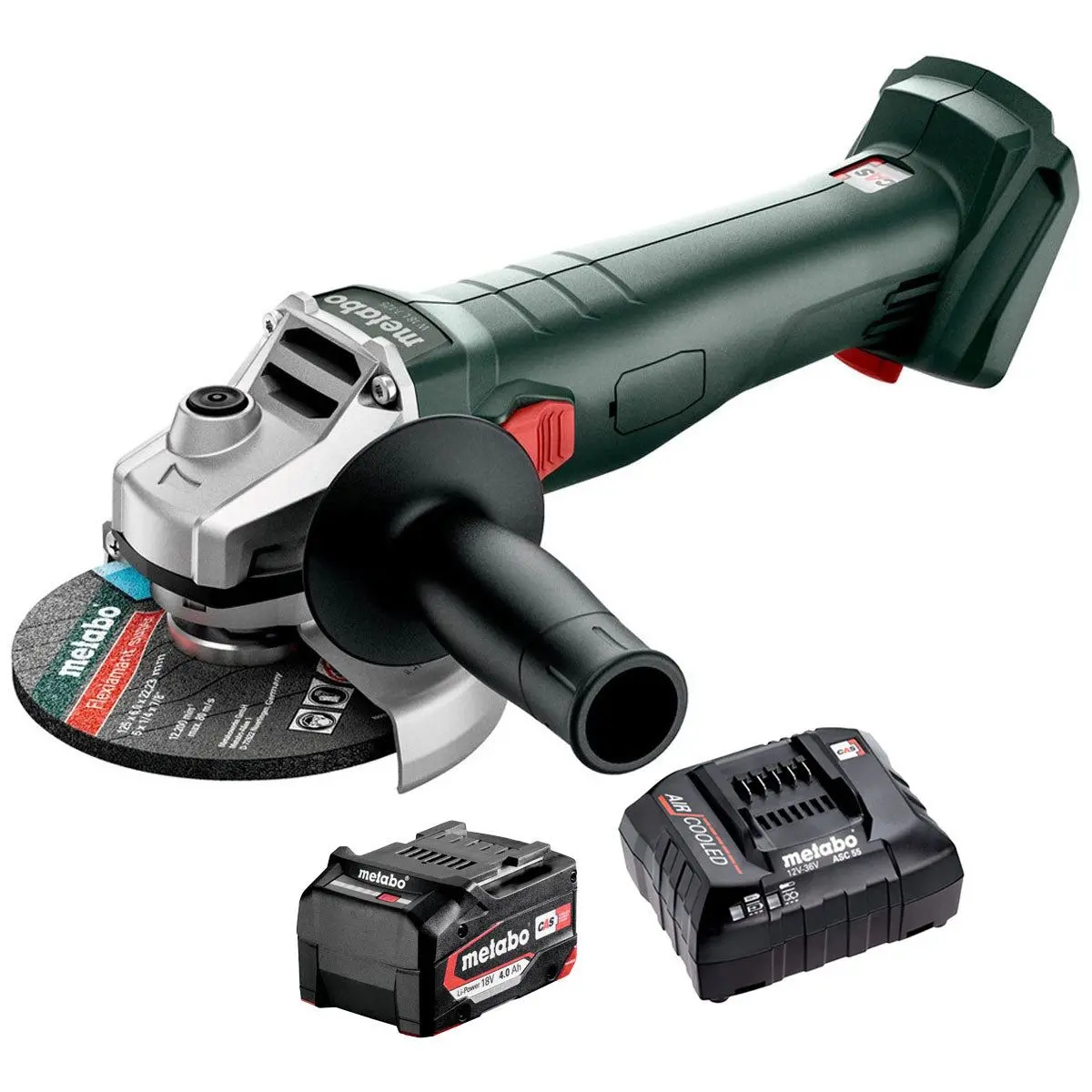 Metabo W 18 7-125 18V 125Mm Angle Grinder With 1 X 4.0Ah Battery & Charger 1