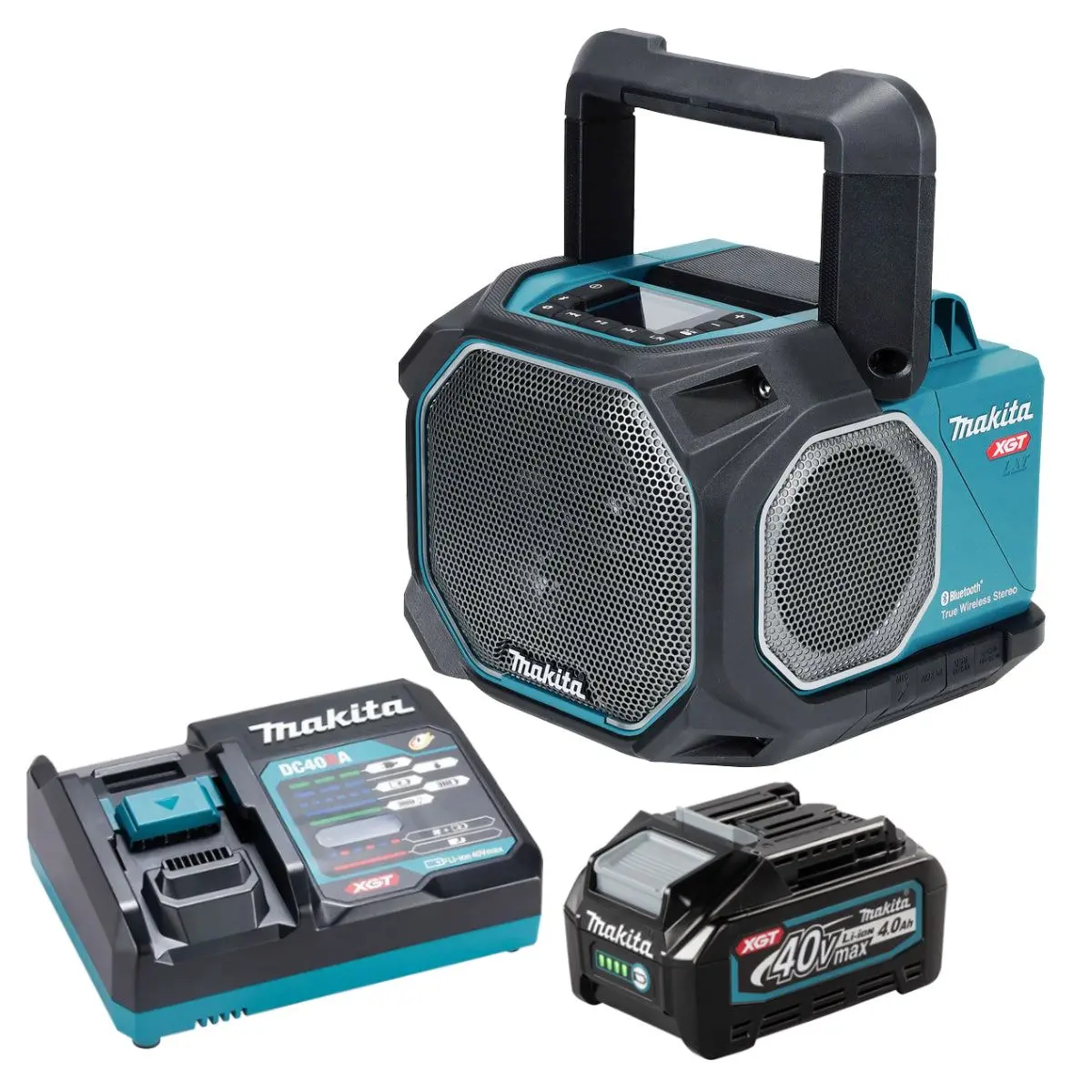 Makita Mr014gz 40V/18V/14.4V Xgt / Lxt Job Site Speaker With 1 X 4.0Ah Battery & Charger 1