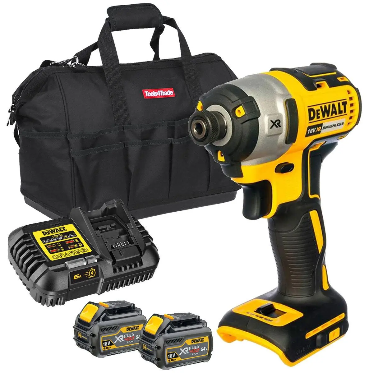 Dewalt Dcf887b2 18V Brushless Impact Driver With 2 X 6.0Ah Batteries & Charger In Bag 1