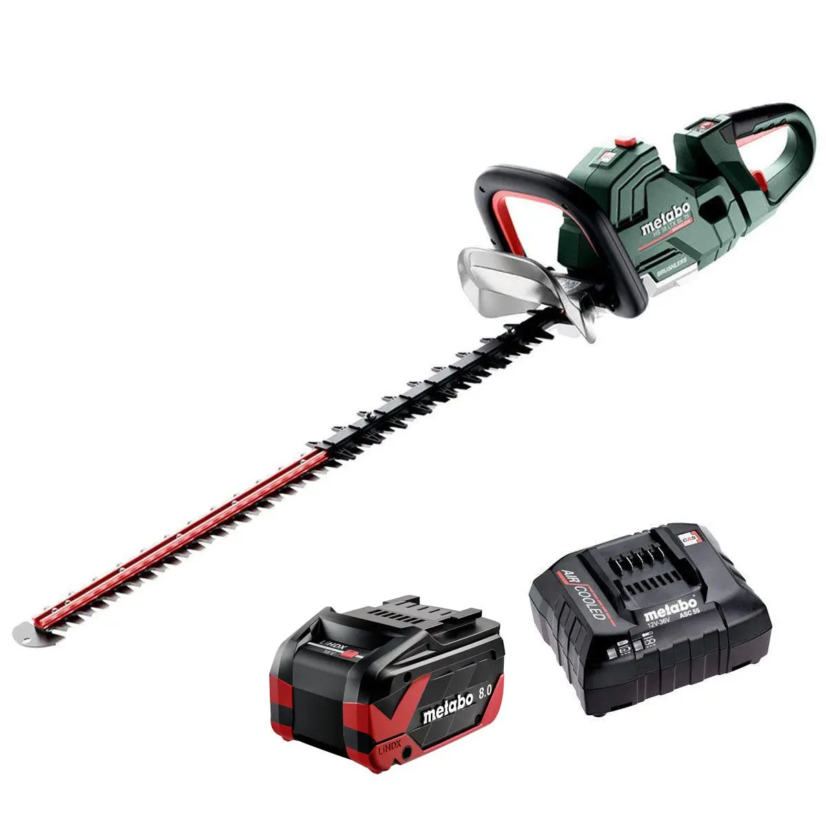 Metabo Hs 18 Ltx Bl 75 18V Brushless 75Cm Hedge Trimmer With 1 X 8.0Ah Battery & Charger 1