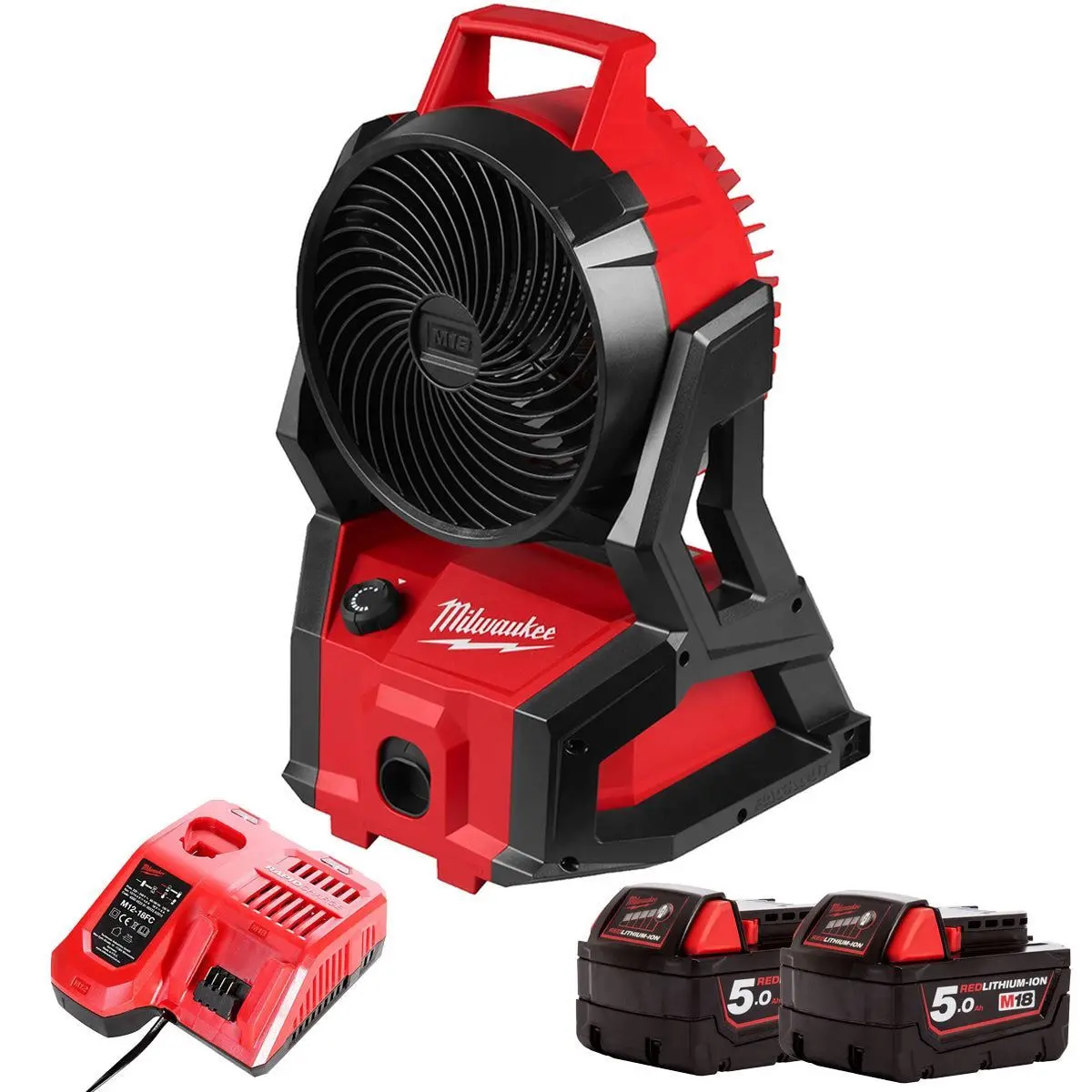Milwaukee M18afg2-0 18V 2Nd Generation Air Fan With 2 X 5.0Ah Battery & Charger 1