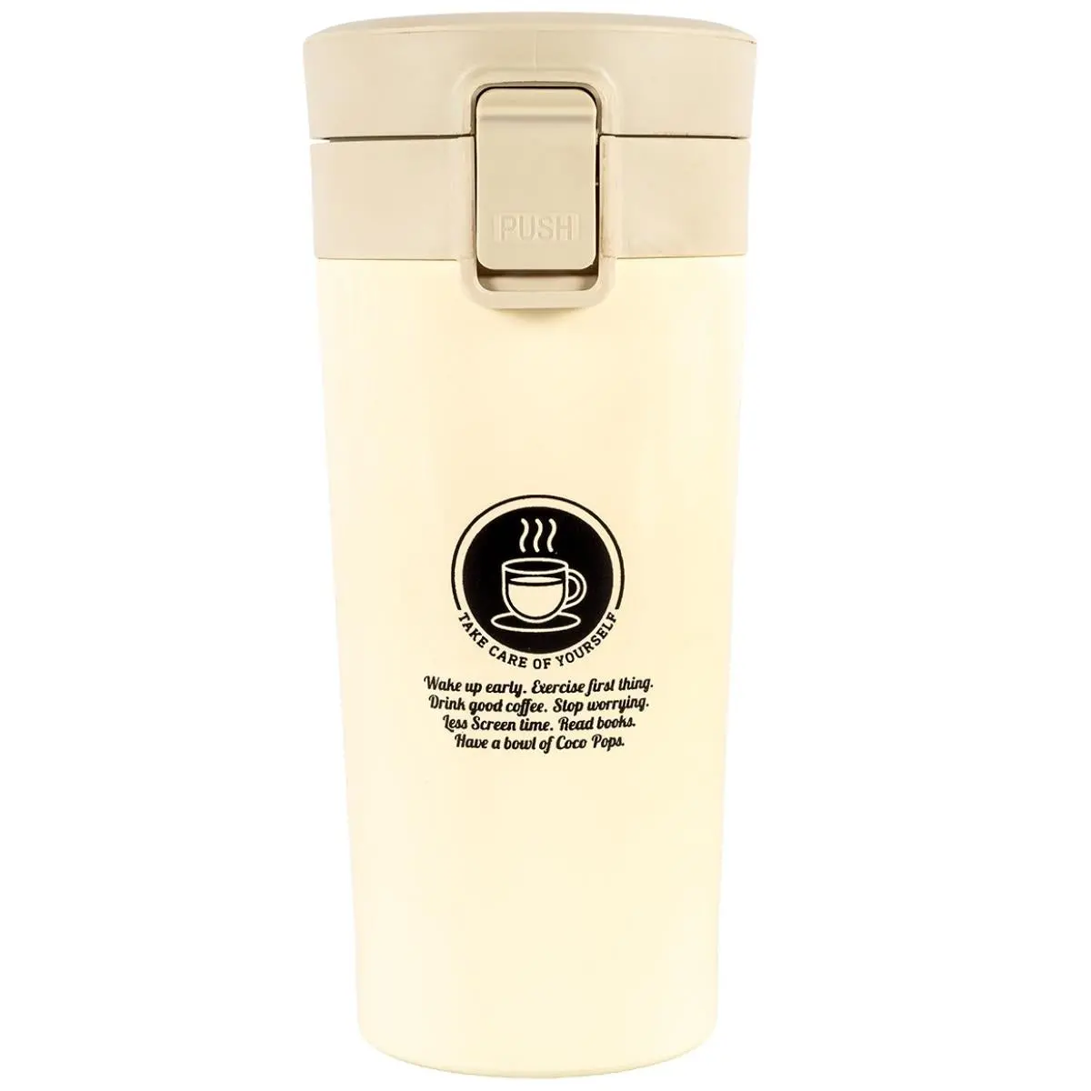 Tools4trade Stainless Steel Thermal Coffee Mug - Beige (360Ml) 1