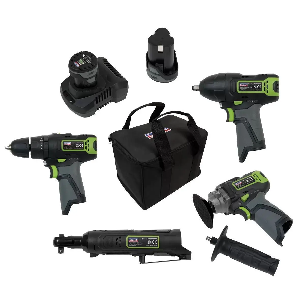 Sealey Cp108vcombo1 Sv108 Series 4 X 10.8V Cordless Combo Kit With 2 Batteries 1