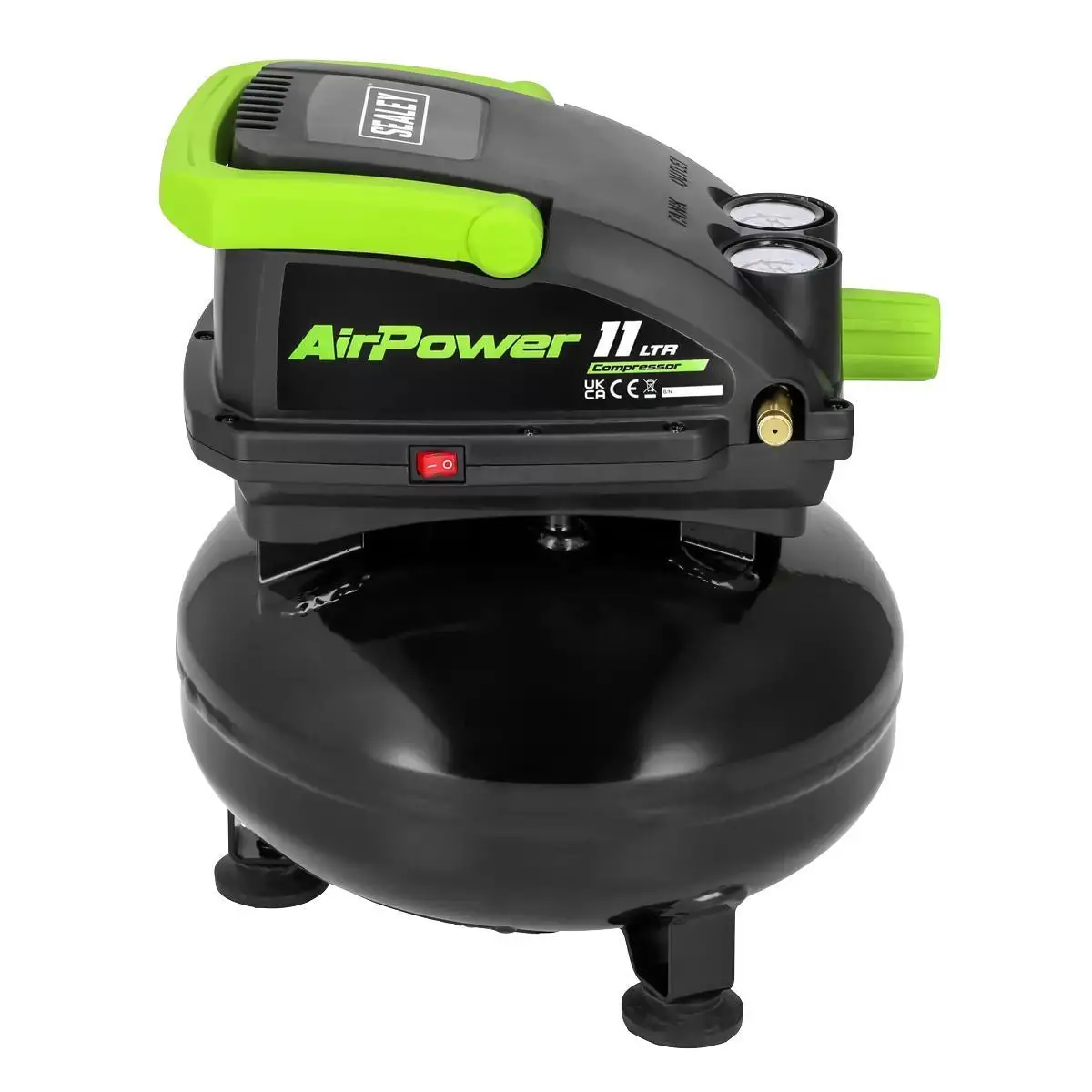 Sealey Sac1100 11L Oil-Free Air Compressor 0.5Hp Direct Drive For Efficient, Low Maintenance Performance 2