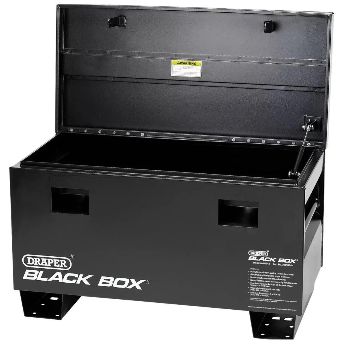 Draper Dbb915/B Black Box Contractor's Secure Storage Box 05543 1