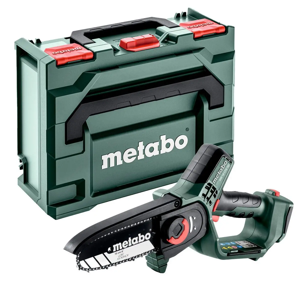 Metabo Ms 18 Ltx 15 18V 150Mm Pruning Saw Body Only & Metabox 600856840 1