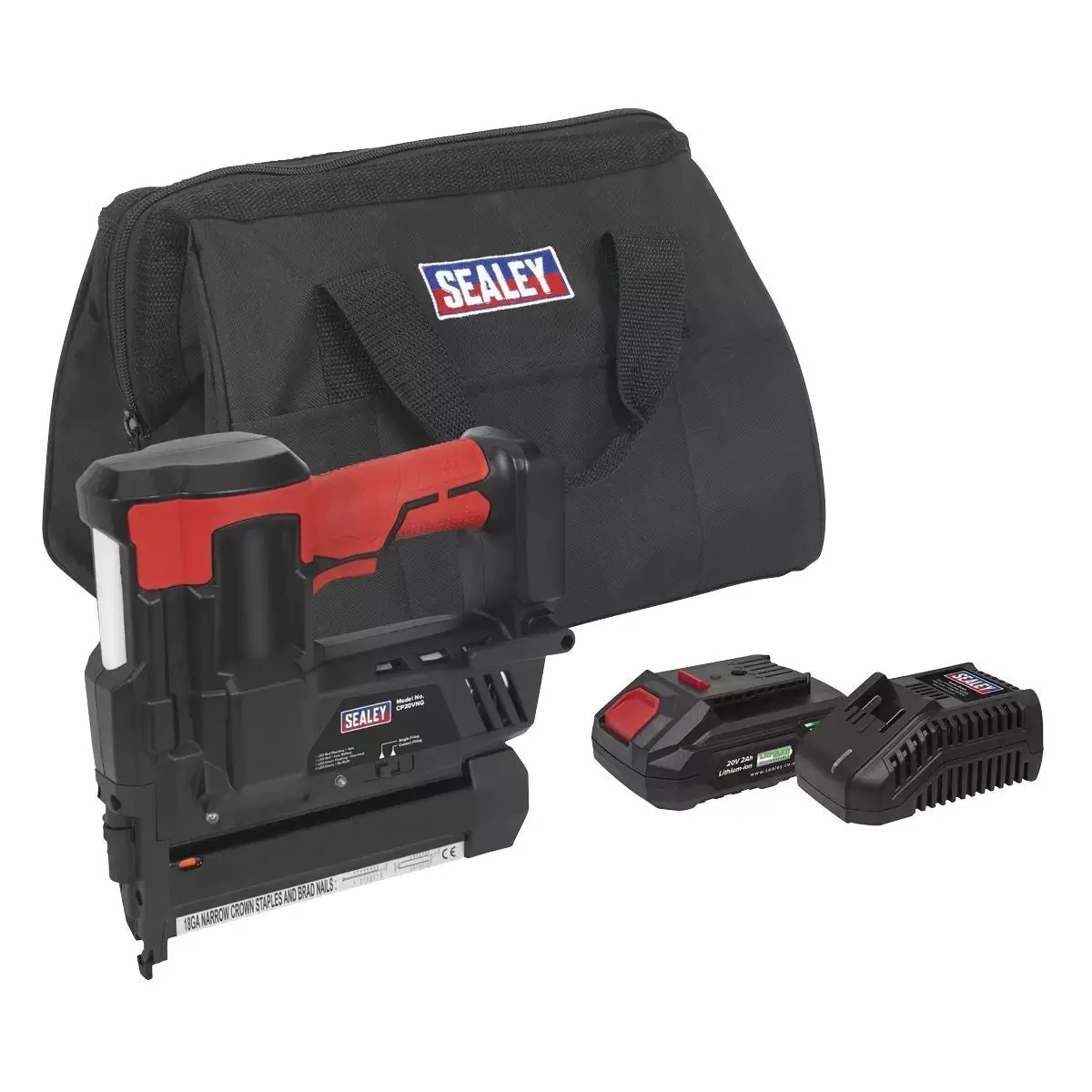 Sealey Cp20vngkit1 20V Cordless Nail/Staple Gun With 1 X 2.0Ah Battery 1