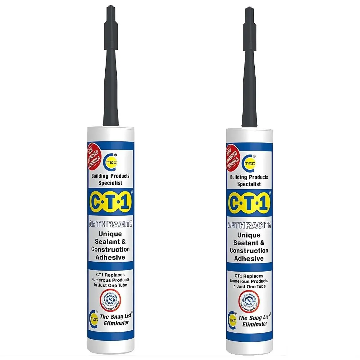 C-Tec Ct1 290Ml Unique Sealant & Construction Adhesive Anthracite Pack Of 2 1
