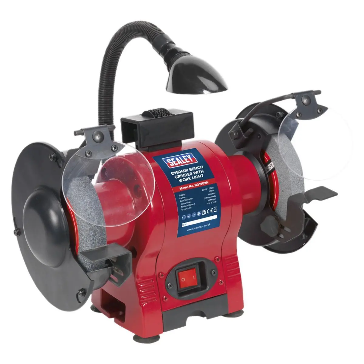 Sealey Bg150wl Bench Grinder Ø150mm With Worklight 250W/230V 1