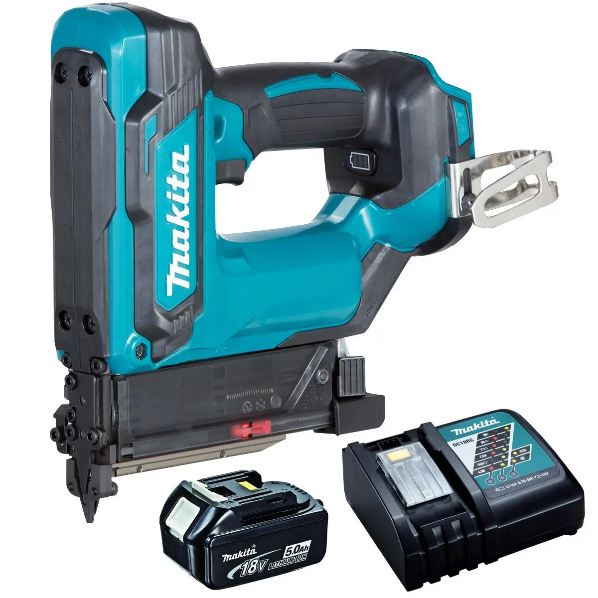 Makita Dpt353z 18V First Fix 23Ga Pin Nailer With 1 X 5.0Ah Battery & Charger 1