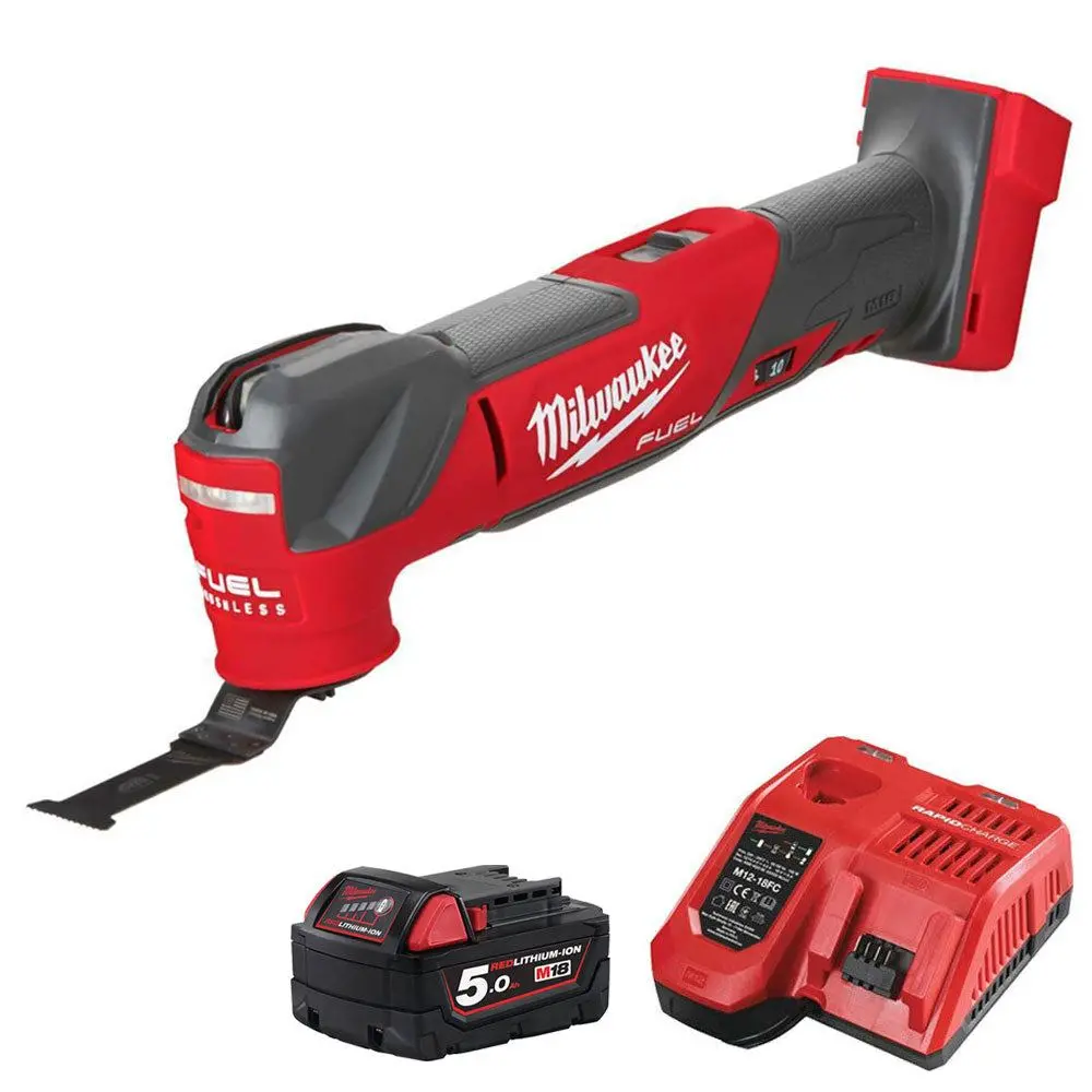 Milwaukee M18fmt-0 18V Oscillating Multi-Tool With 1 X 5.0Ah Battery & Charger 1