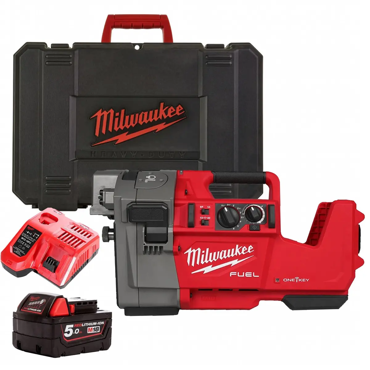 Milwaukee M18frgro114-0C 18V M18 Fuel Brushless Roll Groover With 1 X 5.0Ah Battery Charger & Case 1